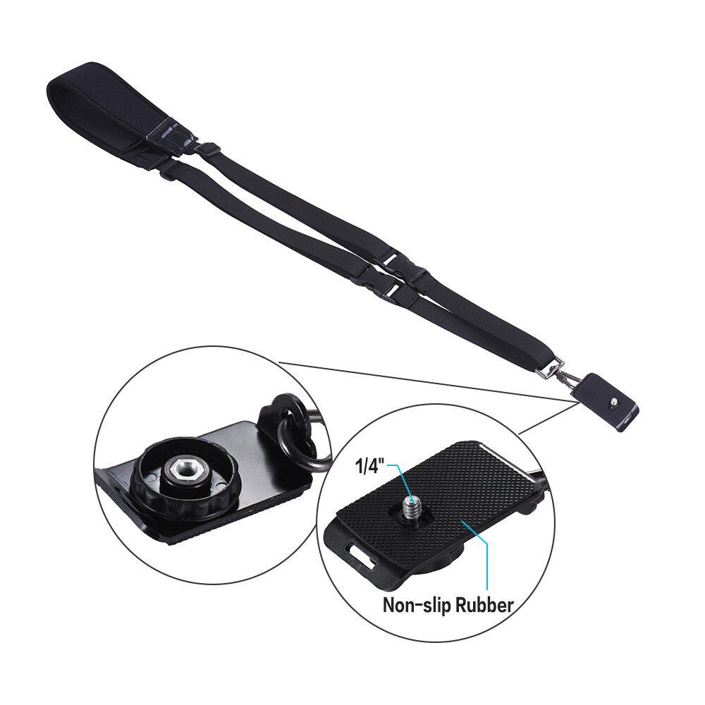 Andoer Professional Rapid Quick Release Camera Shoulder Sling Neck Wrist Strap for DSLR ILDC DV Outdoor Shooting