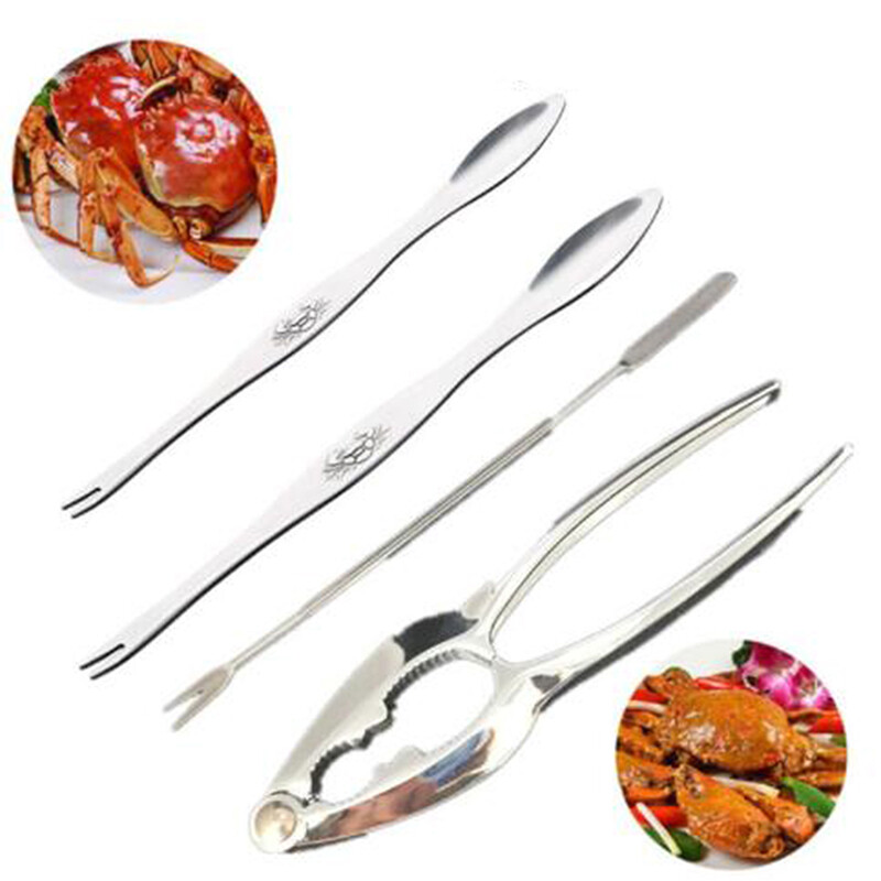 Crab eating tools household peeling crab tongs clip artifact  open crab  to eat crab hairy crab