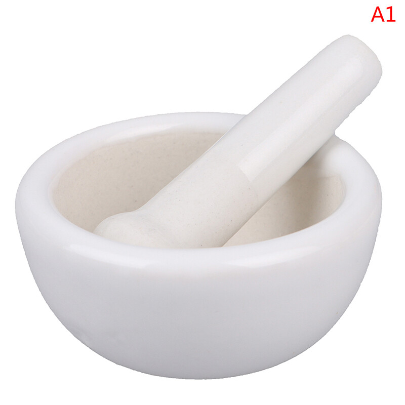 UG  60/80/100mm Mortar Pestle Spice Crusher Ceramics Bowl Tough Foods Pepper Gingers