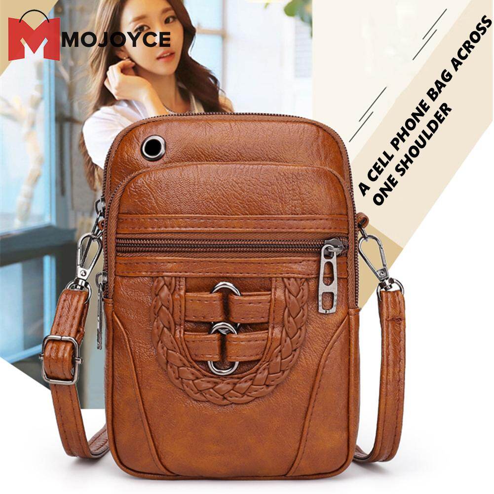 MOJOYCE bags for women on sale Soft Leather Messenger Bag Multi-layer Classic Texture Shoulder Zipper Phone Pouch