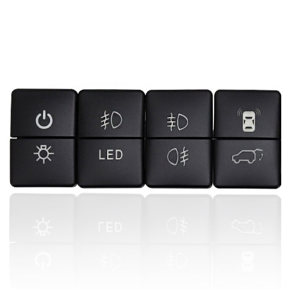 Racingcar 1pc Dual Keys Switch Dual Switch Fog Light Daytime Running Light DRL Switch Button for Toyota