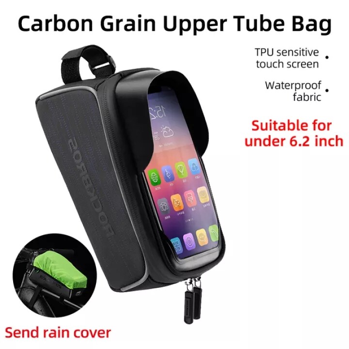 ROCKBROS Bike Phone Bag Waterproof 6.2inch Big Capacity Mountain Bike