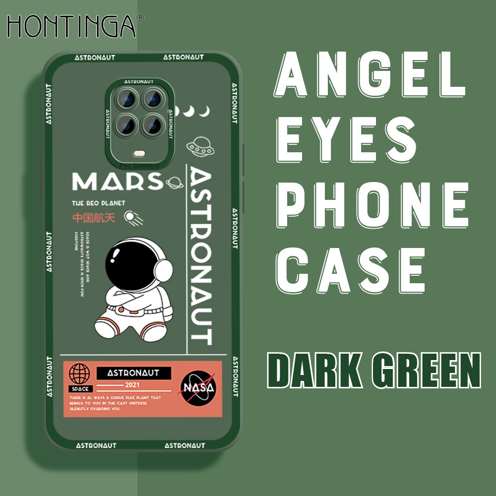 Hontinga Casing Case For Xiaomi Redmi Note 9 Pro Note 9S Case Cartoon Cute NASA Soft Silicone Full Cover Camera Protection Shockproof Rubber Cases Back Cover Phone Casing Softcase For Boys Girls