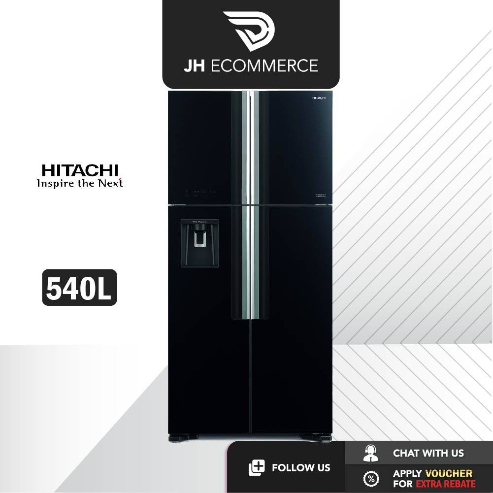 Hitachi 586L Inverter 4 Glass Door Big French Refrigerator RW720P7M
