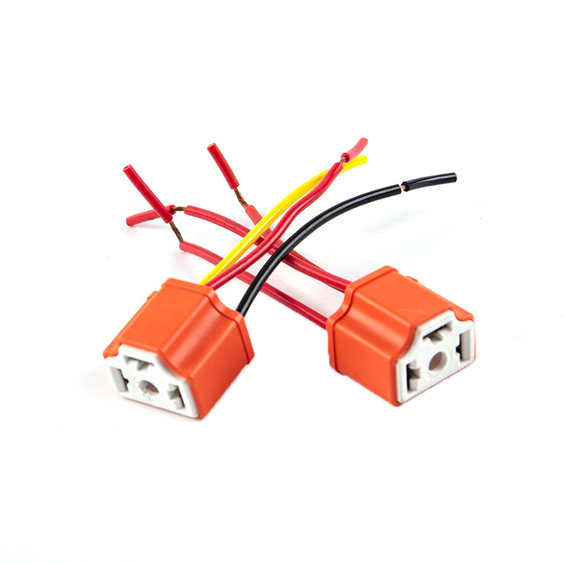 Ministar H4 gốm ba-cắm đèn pha đèn Ổ cắm ổ cắm Đui bóng đèn flasher ổ cắm