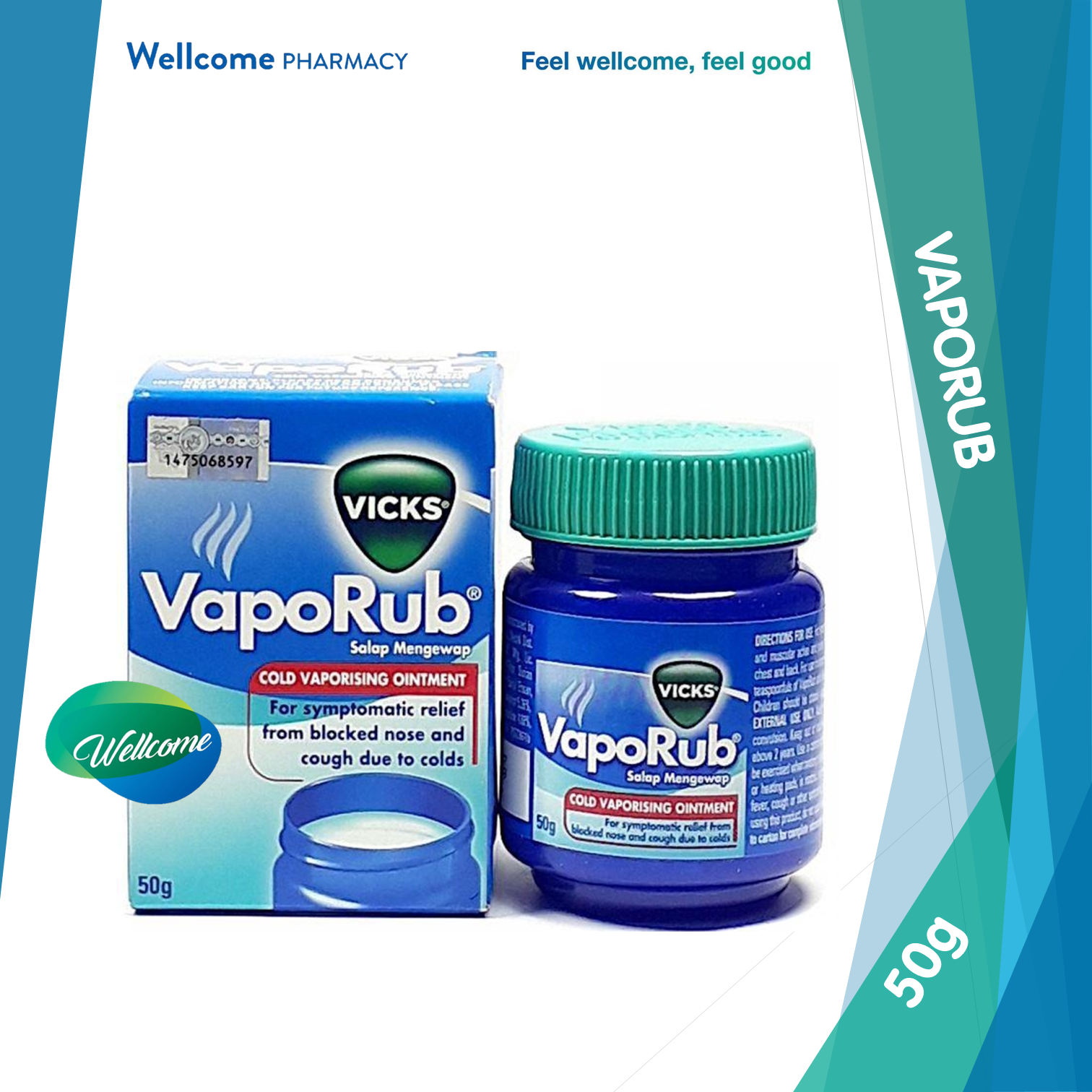 Vicks VapoRub Cold Vaporizing Ointment 50g Lazada