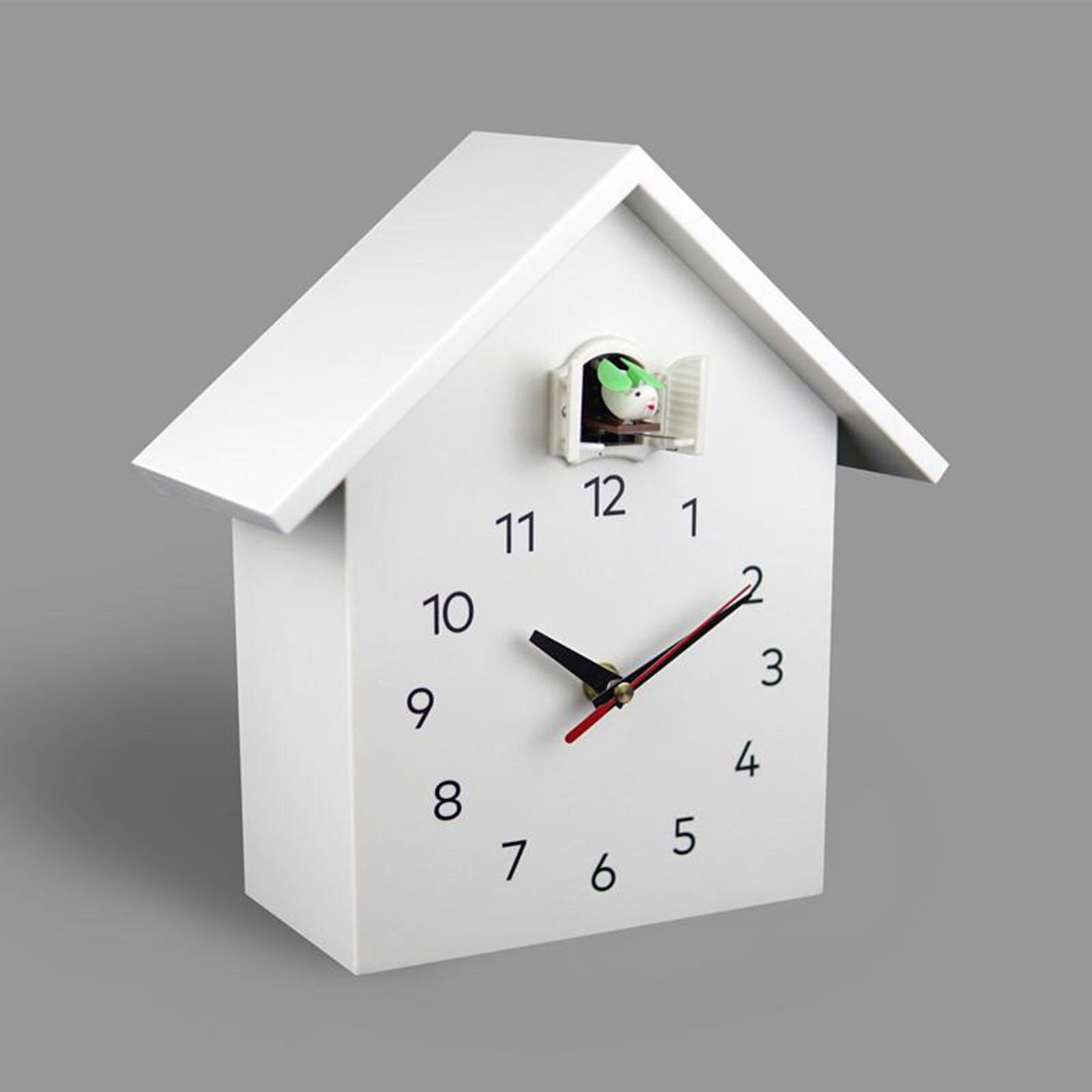 Cuckoo Wall Clock Modern Bird House Hanging Watch Home School Office