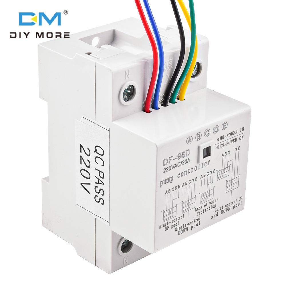 diymore Bộ Điều Khiển Mực Nước Df-96D Df-96Dk Có Cảm Biến Bộ Điều Khiển Bơm Nước Rơ Le Mực Nước Bể Chứa Nước Tự Động Cảm Biến Lưu Lượng Bộ Điều Khiển Bơm Nước Với Đầu Dò Dây 2 Mét