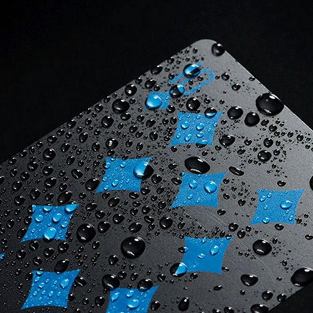 54pcs Fine-quality Plastic PVC Poker Waterproof Black Playing Cards Creative Gift Practical Magic Poker Gaming Cards