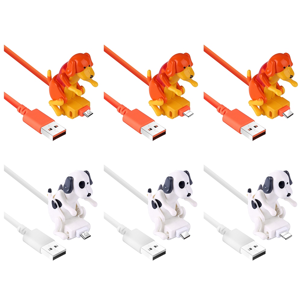 {hot} Funny Humping Dog Fast Charger Cable Data Cable For iPhone Android Mobile Phone Charger Line Prank Gifts Decompression toys