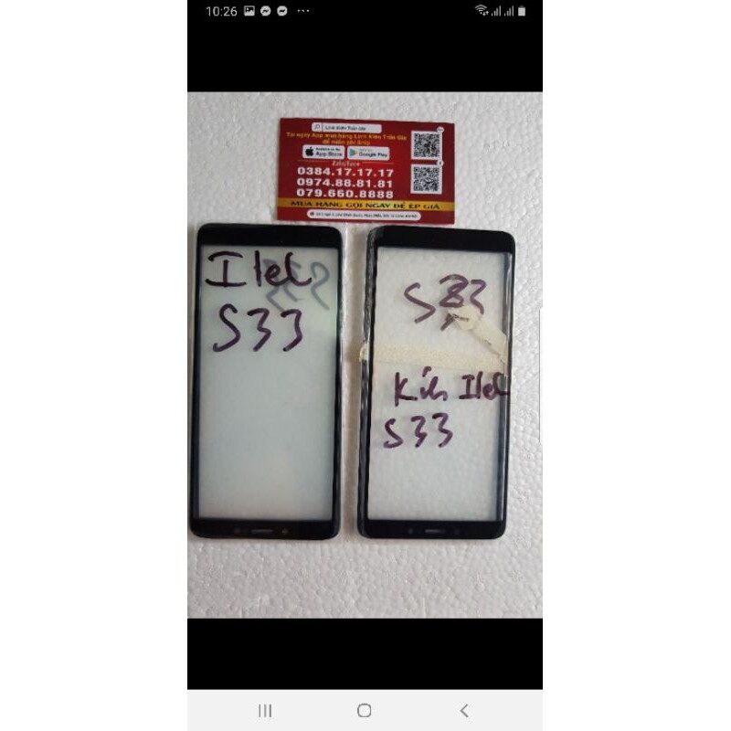Kính itel s33 zin