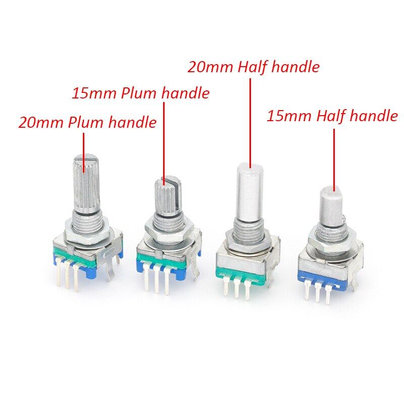 5PCS/LOT 20 Position 360 Degree Rotary Encoder EC11 w Push Button 5Pin ...