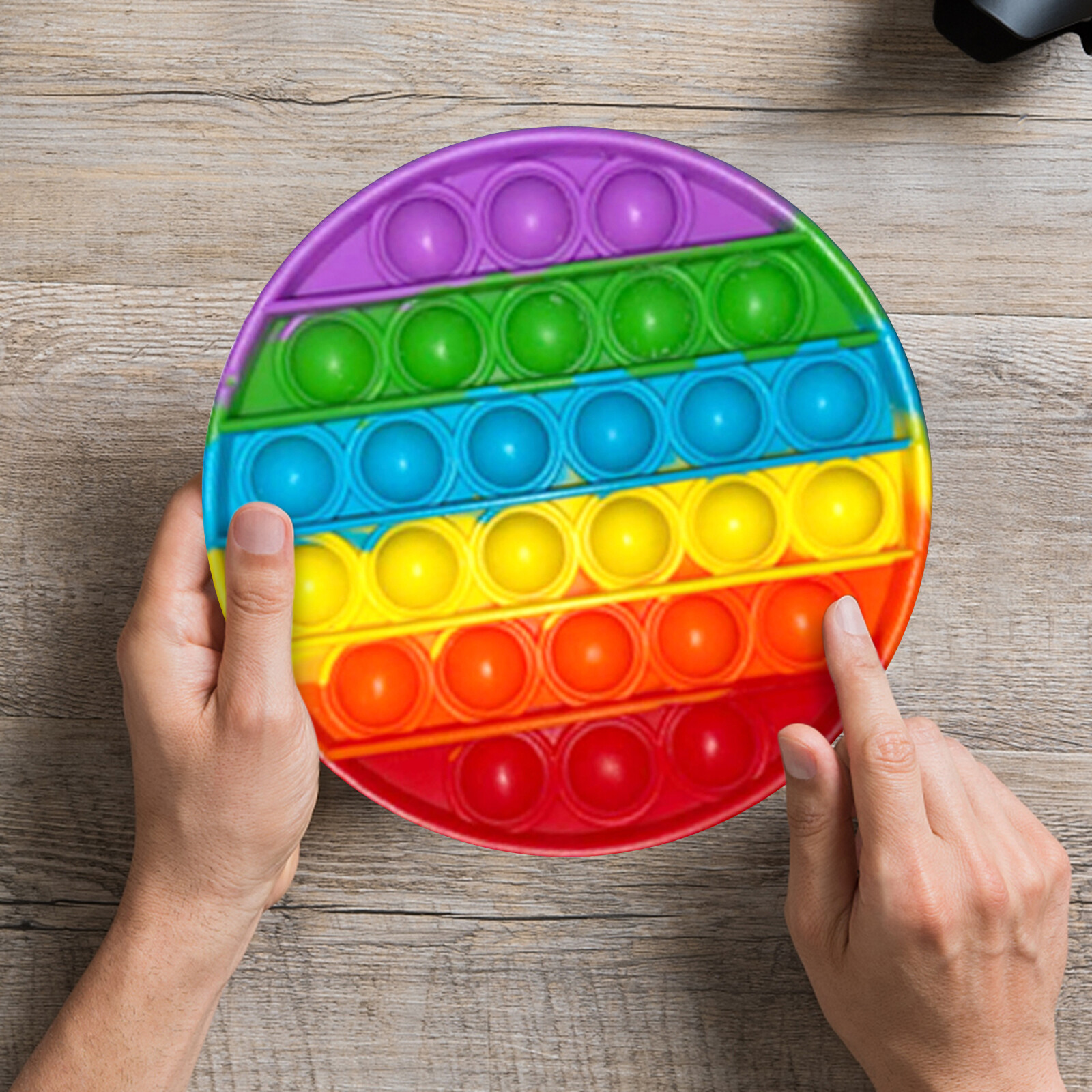 Fidget Toy Push Pop Bubble, Rainbow Stress Relieve for ADHD Autism Anxiety