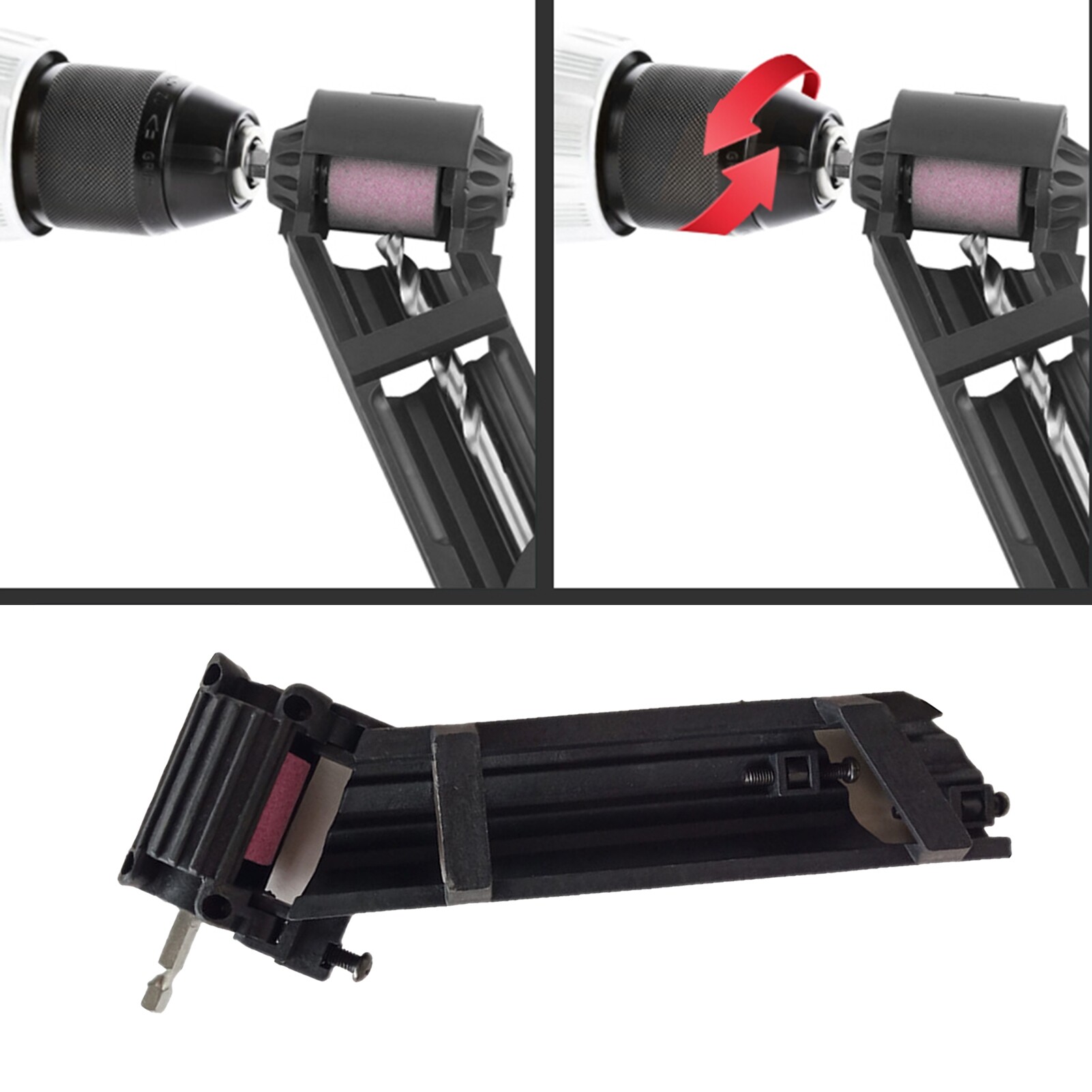 Grinder Adjustable Wear-resistant Black Grinding Wheel Drill Bit Sharpener for Drill Grinding
