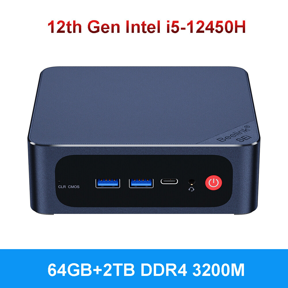Beelink Mini PC SEi 12 Mini PC i512450H Win11 Pro DDR4 3200mhz NVME