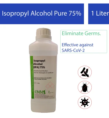 Isopropyl Alcohol 75% (IPA 75%) 1L Disinfectant/Antiseptic/Sanitizer
