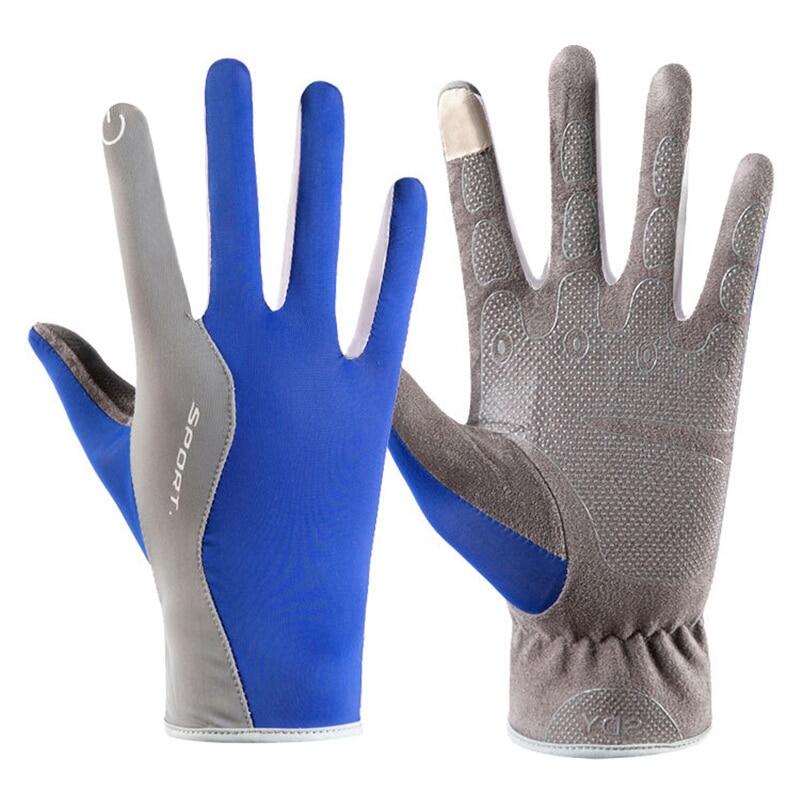 Ultra-Thin Gloves For Men Women Cool Sun Protection Silicone Antiskid Ice Silk Summer Driving Fishing Gloves