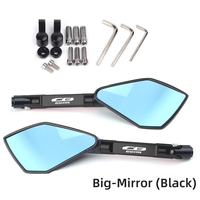Universal motorcycle mirror cnc side rearview blue anti-glare mirror for honda cb650r cb650 r