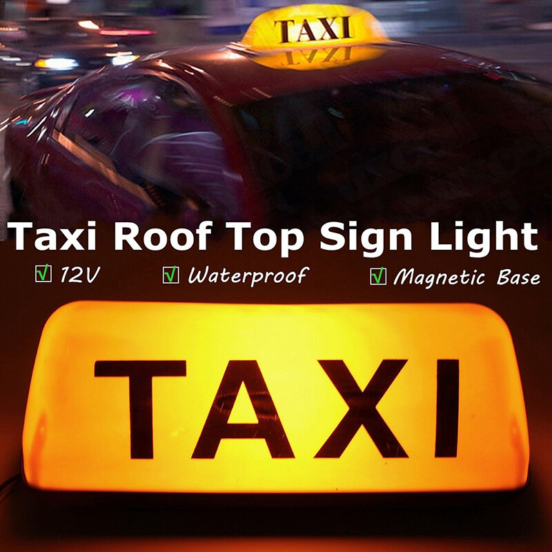 Sissi Taxi Sign Cab Roof Top Topper Car 12V LED Light Waterproof