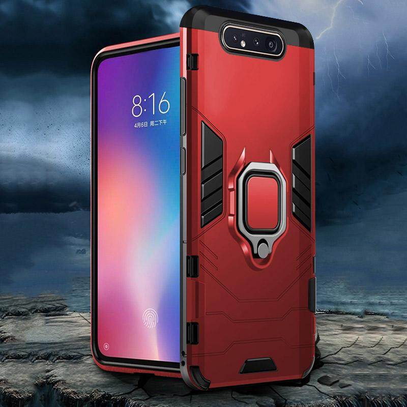 Cho Samsung Galaxy A80 Vỏ Nhẫn Kim Loại Giáp Ốp Lưng Xe Hơi Chống Sốc Giá Đỡ Chân Đế Hút Nam Châm 360 Giá Đỡ Nhẫn Ốp Cứng