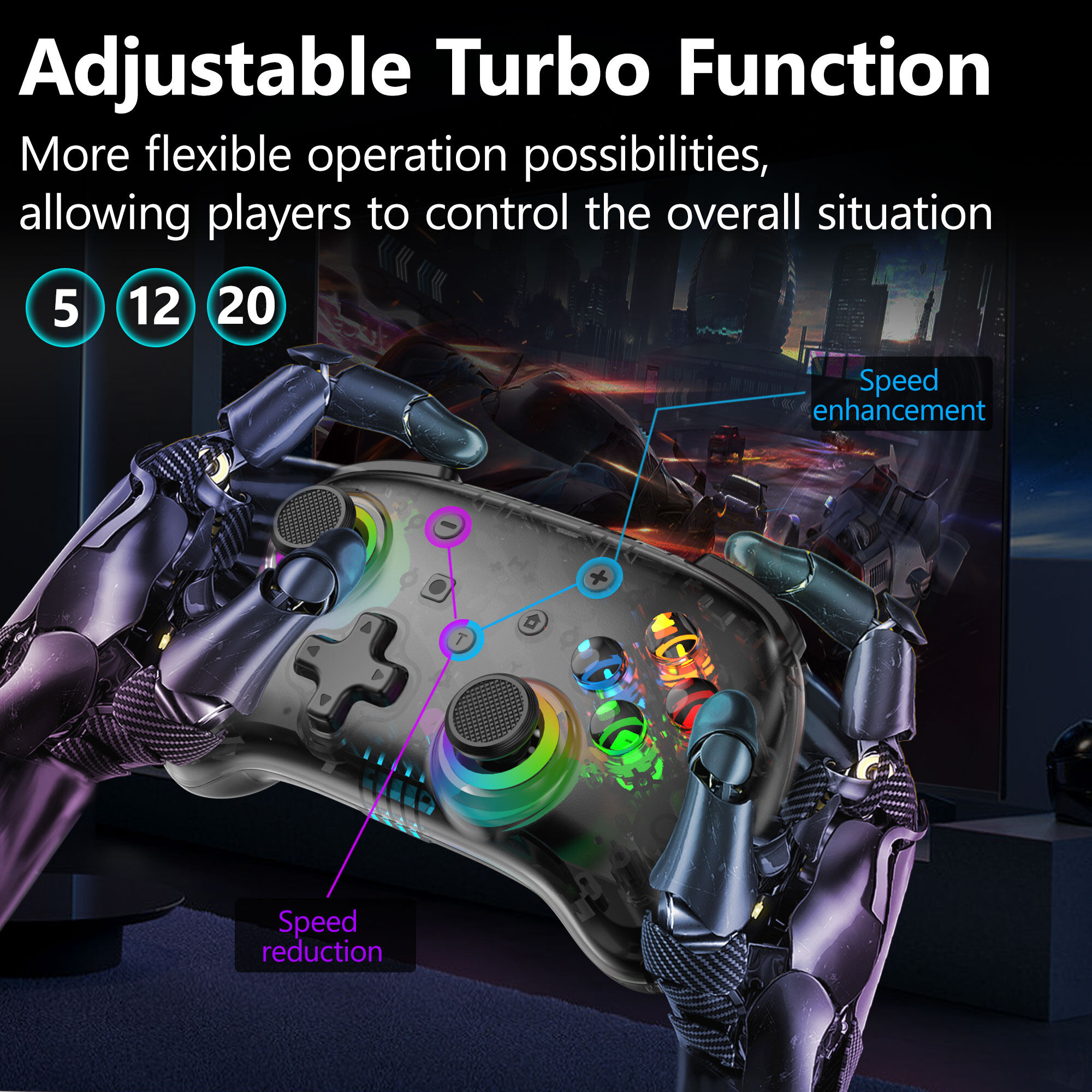 LinYuvo KS39B SWITCH PRO Game Controller Bluetooth Wireless Wake Up for Nintendo Switch/Switch OLED
