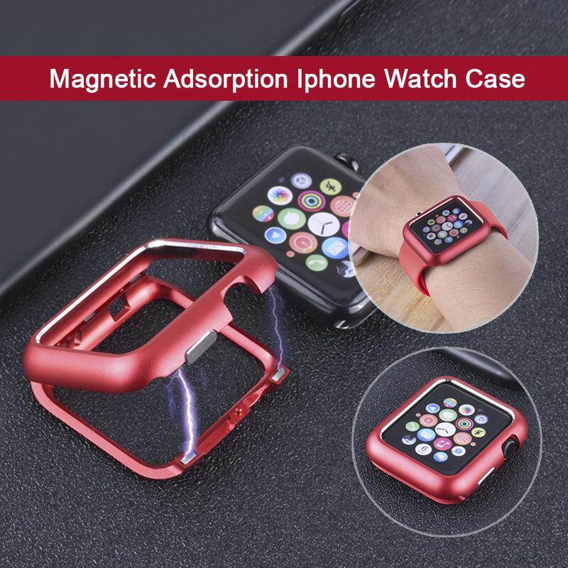 Magnetic Adsorption Metal Frame Protective Case for Apple Watch 38MM 42MM Series 1 2 3 for Apple Watch 4 5 6 SE 40MM 44MM Cover Bumper