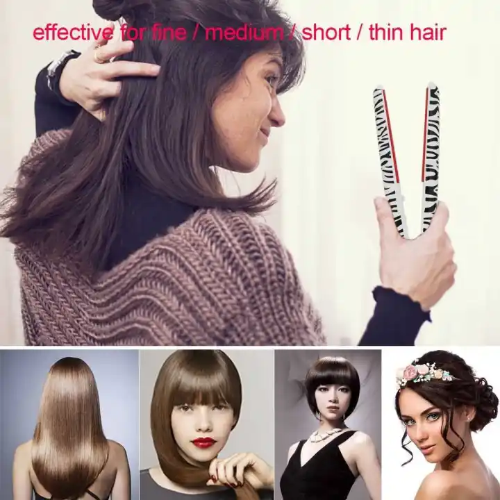 Mini Flat Iron Ceramic Straightener Hair Straightening Iron