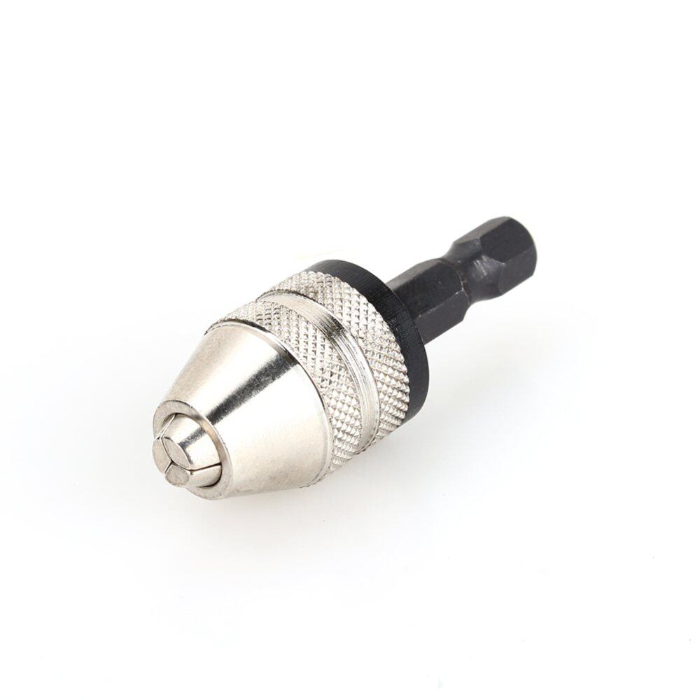 Keyless Chuck 1/4inch Hex Shank Drill Bit 0.3-3.6mm Quick Change Adapter Converter for Drill and Screwdriver