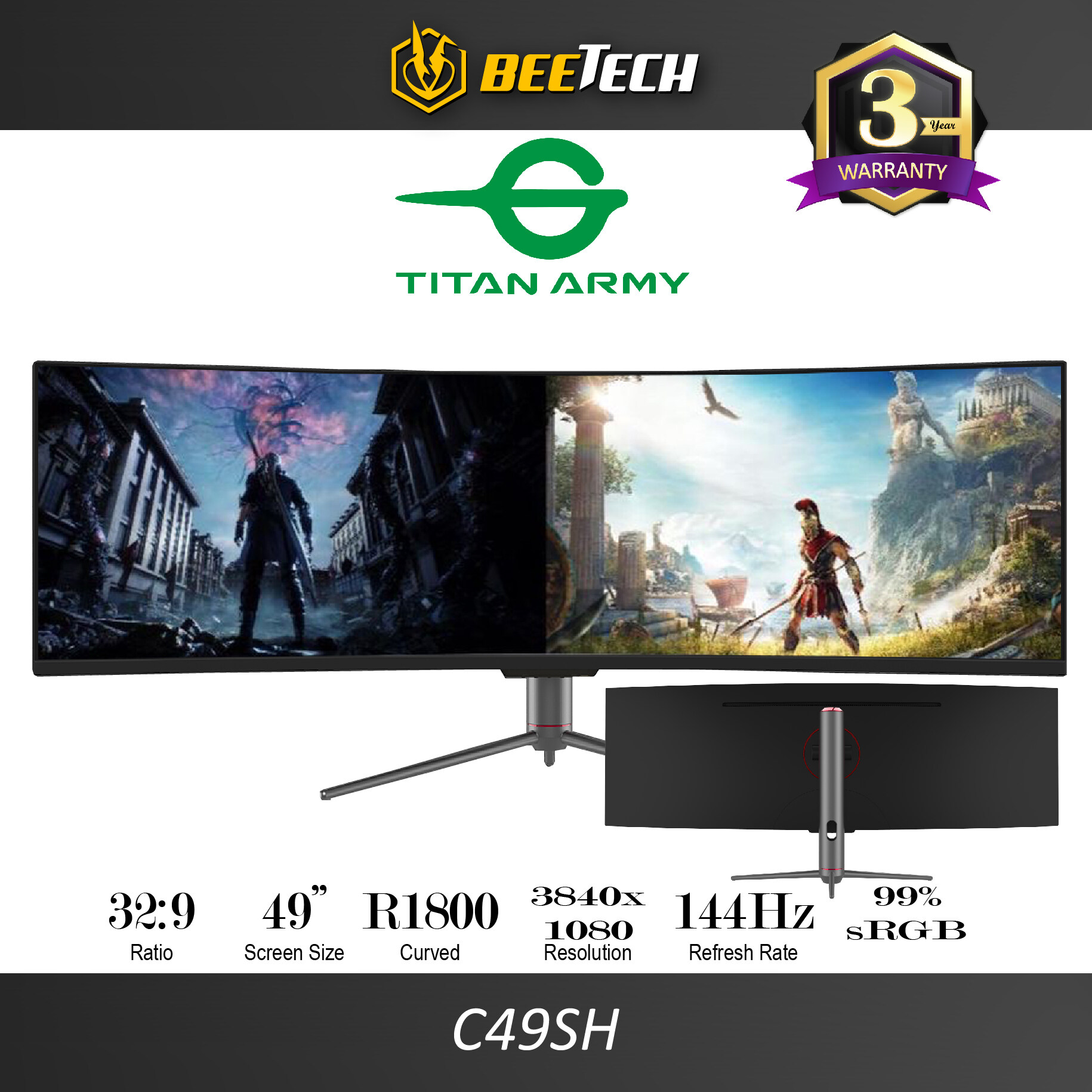 titan army 49 inch monitor