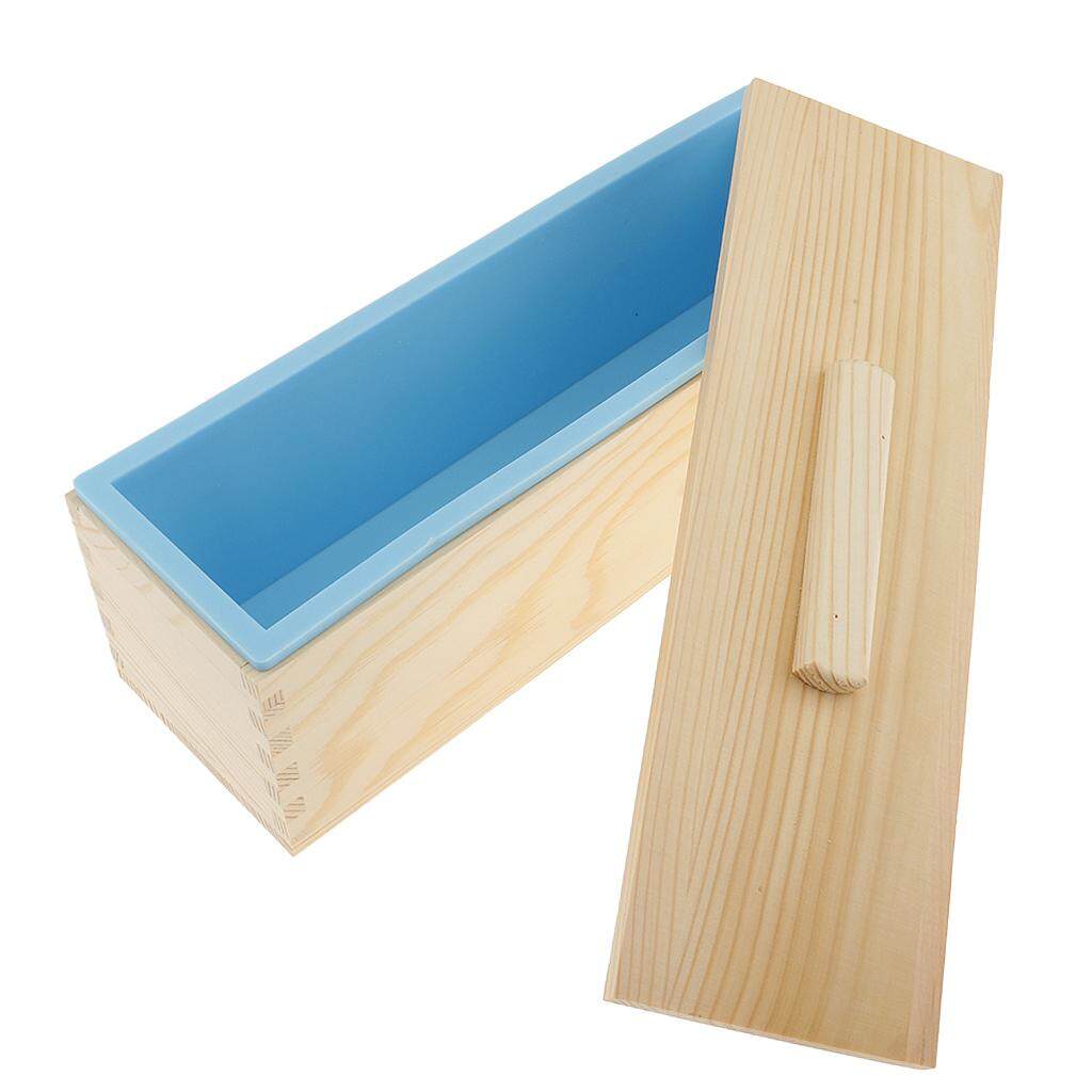 1200ML Rectangular Silicone Soap Mold Loaf Mold Wood Box DIY Tool for Baking Cake Loaf Chocolate