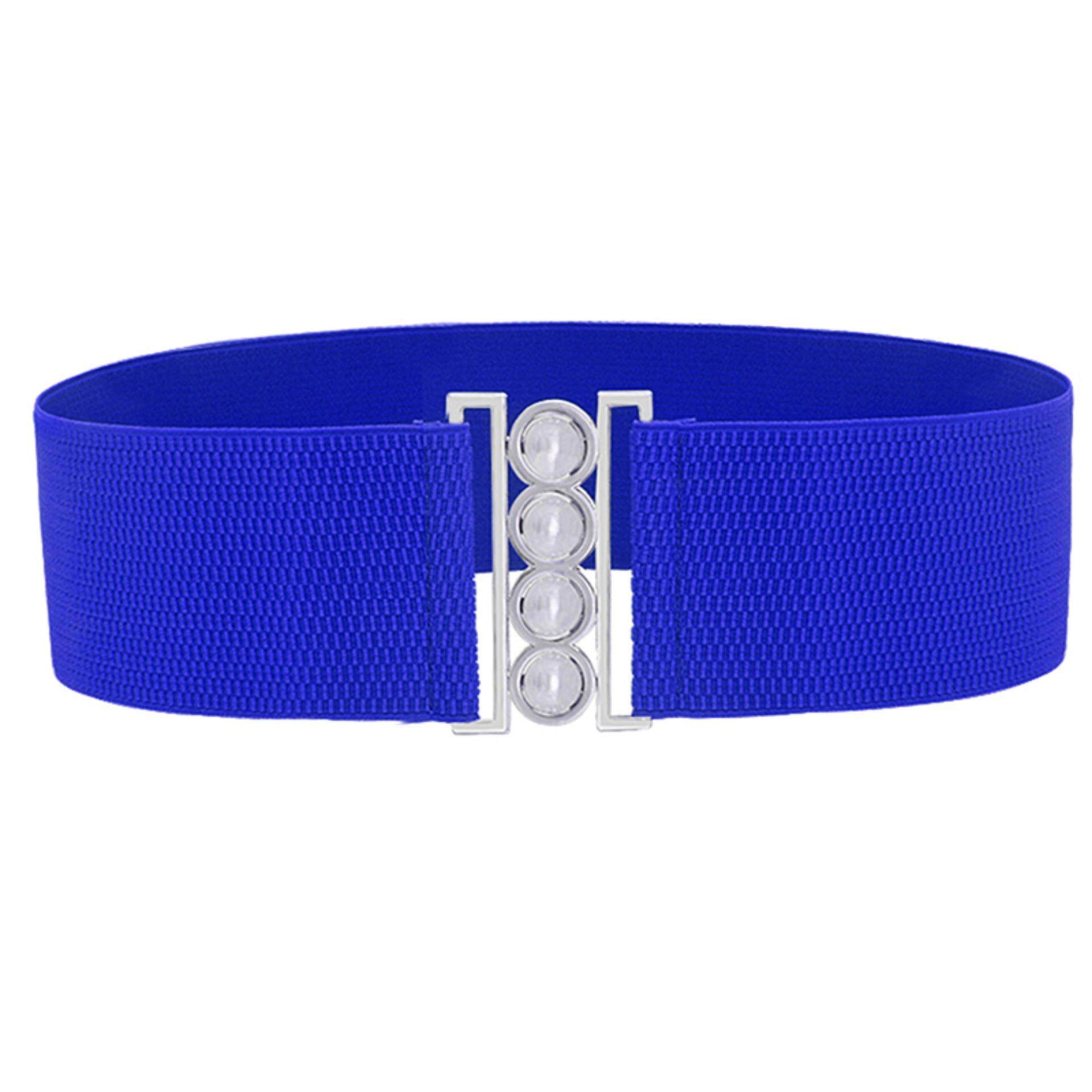 LADIES//GIRLS WAIST ELASTICATED BLACK,RED,WHITE COLOURS BUCKLE BELTS// BELT NEW