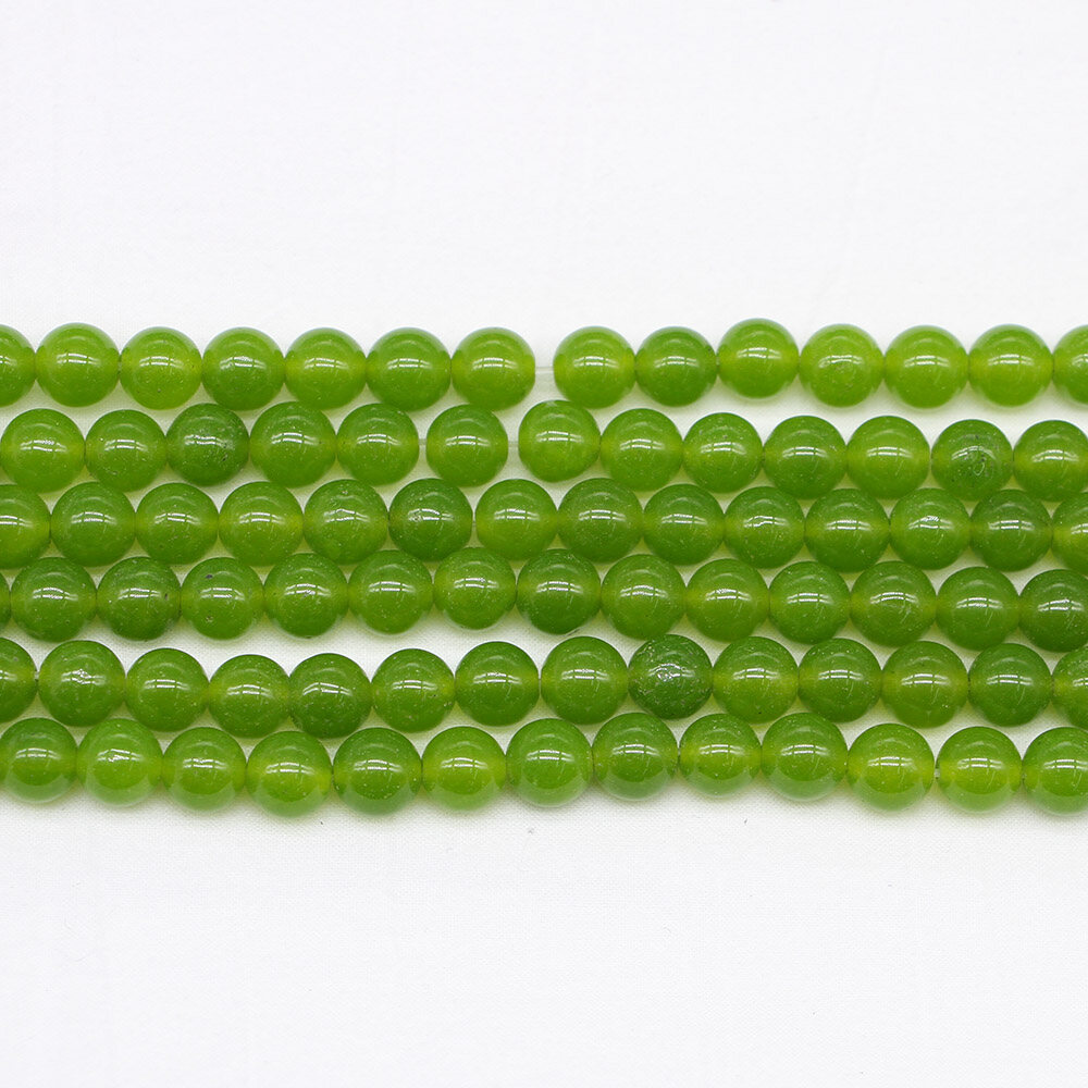 1 strand/lot 4/6/8/10/12mm Natural Crystal Green chalcedony Stone Agat Stone Bead Round Loose Spacer Beads For Jewelry Making Findings DIY Bracelet