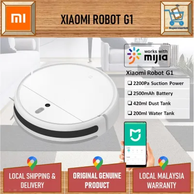 [Global Version] Xiaomi MIJIA Robot Vacuum-Mop Essential G1 Cleaner MJSTG1 for 2200PA SuctionnSweep Vacuum Wet Mopping