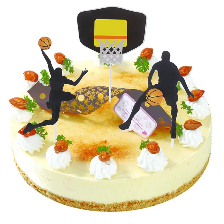 Sissi Basketball Acrylic Cake Topper Slam Dunk Cupcake For