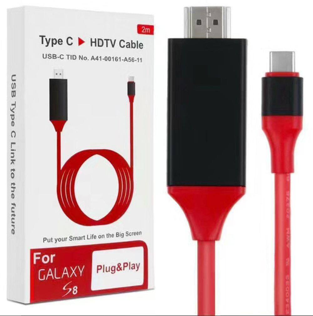 AARICA PC Tablet 2m HD Computer Accessories Video Cable USB Hubs Type C To HD Cable HDMI Converter Extend Adapter USB C 3.1 to HDMI Cables USB C to HDMI Cable Type C to HDMI Adapter Conversion Line