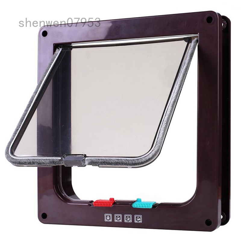 Cửa Nắp Có Khóa An Toàn 4 Chiều Cửa Nắp Cho Chó Mèo Thú Cưng Cho Chó Mèo Con Thú Cưng ABS Bộ Cửa Cổng Thú Cưng Nhỏ Bằng Nhựa Cửa Nắp Cho Chó Mèo