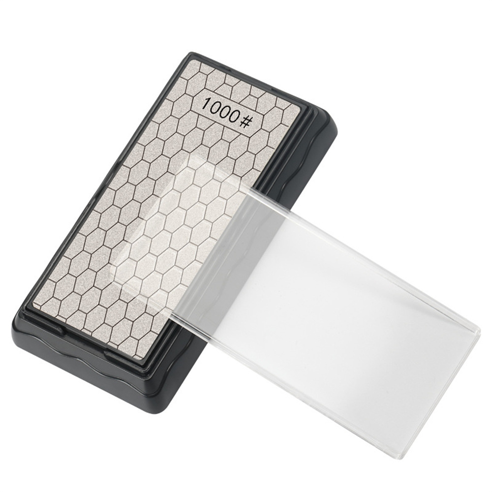 Honeycomb Type Whetstone Diamond Sharpener Double-Side Diamond Sharpening Stone #400/#600/#1000/#1200 Grit Cutter Chisel Planer Kitchen Grit Chef Cutlery Blades Grinding w/ Anti-skid Base