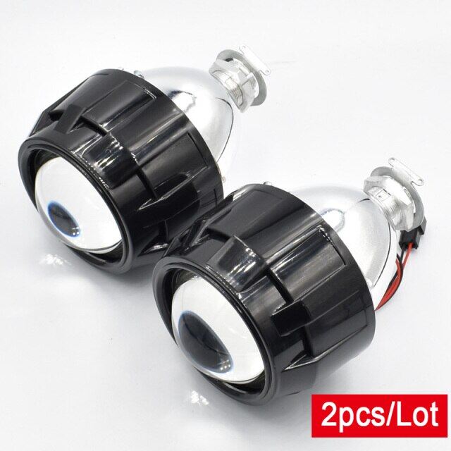 2.5 universal bi-xenon for hid projector lens silver black h1 xenon led bulb h4 h7 motorcycle car headlight shell