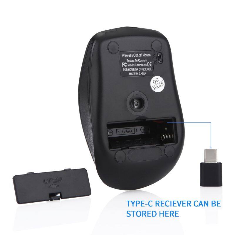 Chuột Không Dây USB Type C 2.4 GHz Chuột Công Thái Học, Chuột 800/1200/1600 DPI Chuột Văn Phòng Cho Thiết Bị Macbook Pro USB C