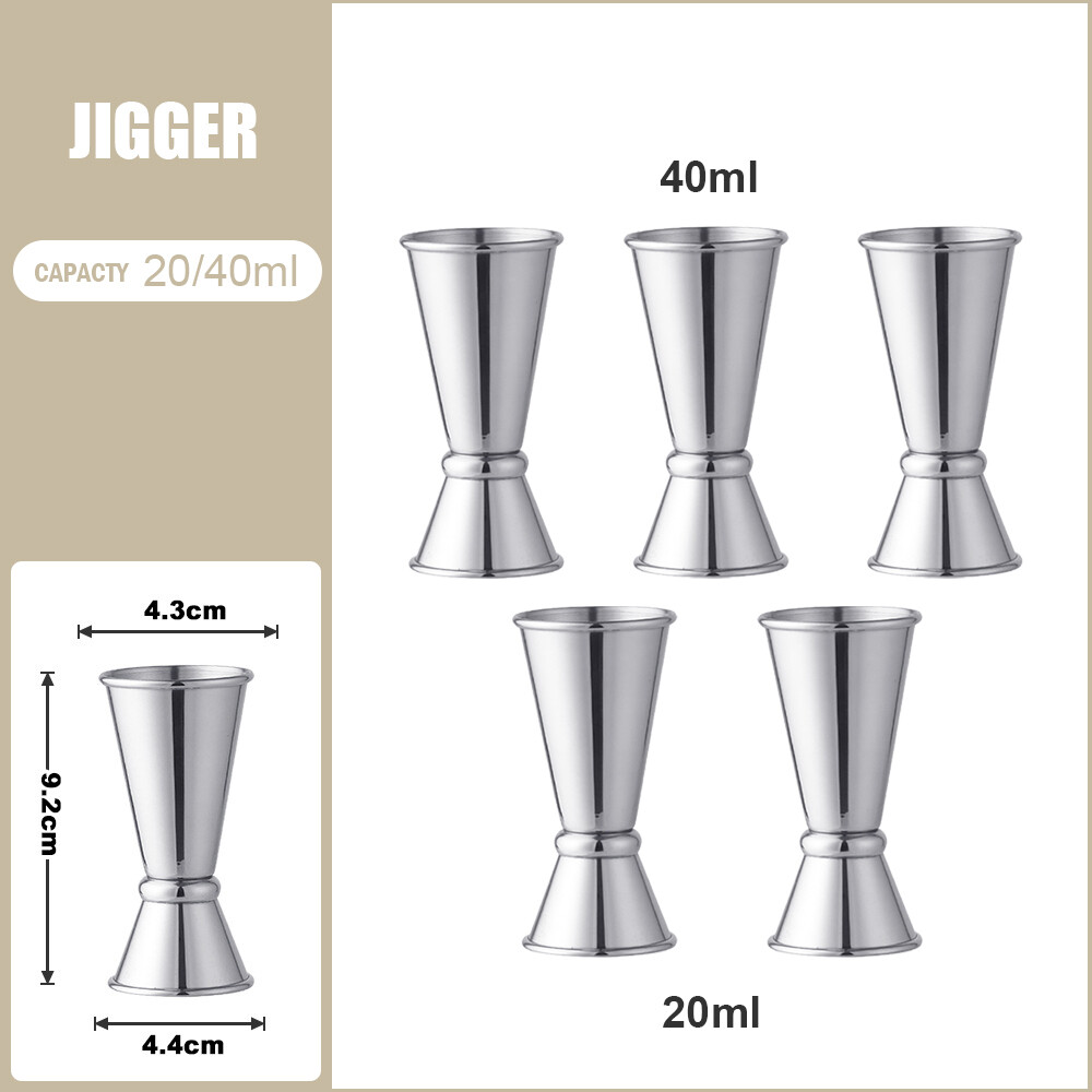 SUBURB Stainless Steel 20/40ML Double Head Measuring Cup Shaker Measure Cup Bar Double Spirit Measuring Cup Kitchen Bar Barware Tools