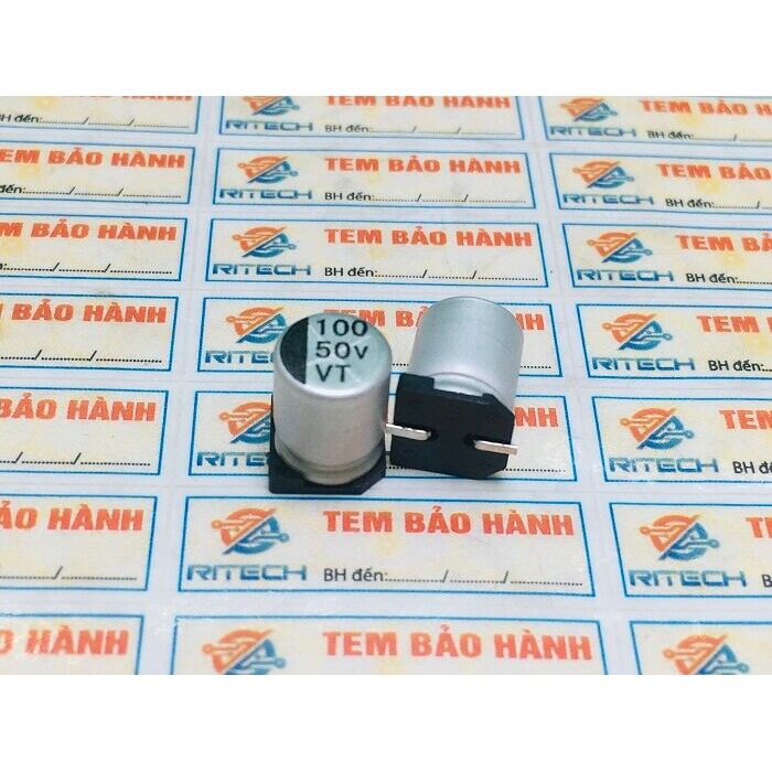 Combo 15 chiếc Tụ nhôm 100uF 50V kích thước 8×10.2mm