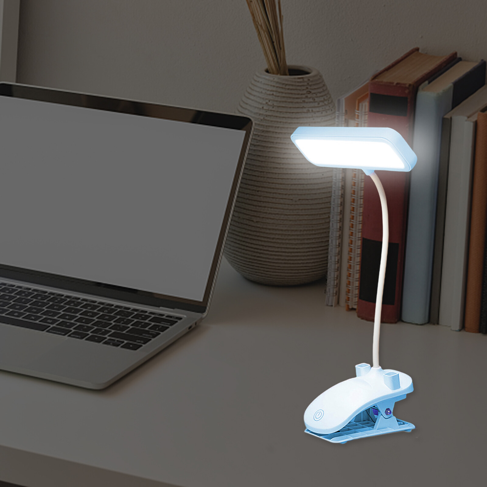 Blesiya 3Level Book Light Table LED Clip-On Reading Rechargeable Flexible Lamp