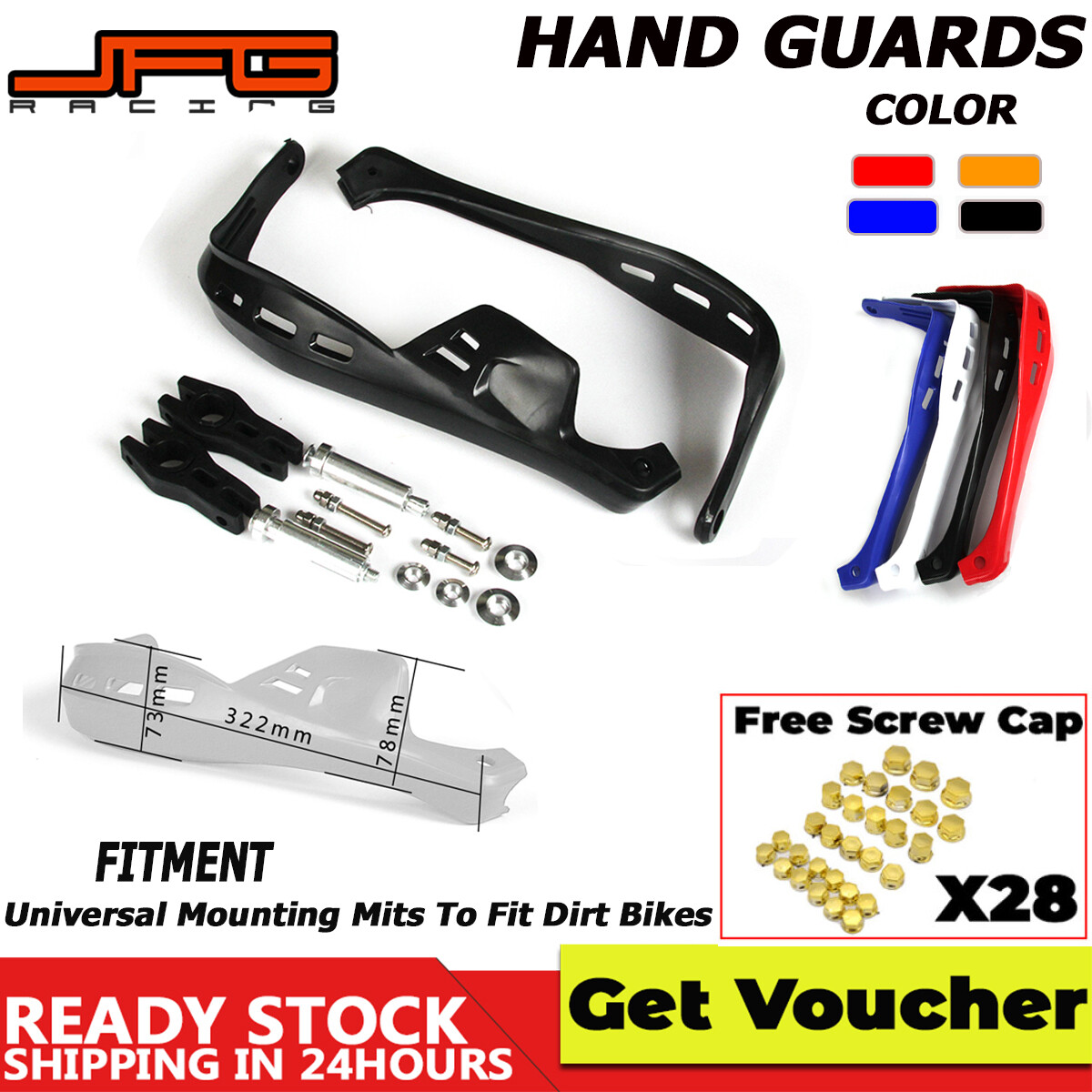 JFG Racing Motorcycle 22mm 28mm Handlebar Handguard Handle Bar Hand Guards For KTM HONDA KAWASAKI  YAMAHA SUZUKI Aceeessories