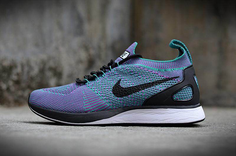 NIKE_AIR_ZOOM MARIAH Flyknit_RACER Men's and Women's Running Shoes Lace-up Athletic Sports Sneakers Cozy