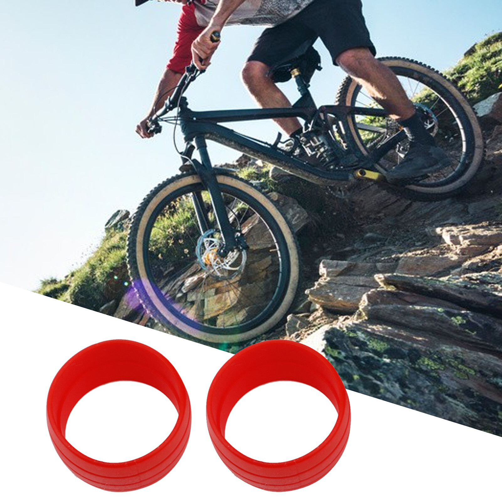 Ghxdryuru 1 Pair Bar Tape Fix Ring Scratch Resistant Protective Silicone Anti Slip Handle Strap Fix Ring for Cycling 1 Pair Premium
