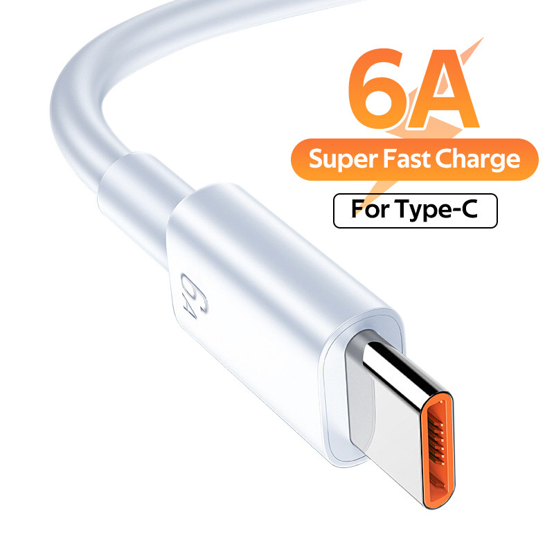 xiaomi 6A 66w Super Charger Cable Fast USB Type C Charging Data Cord