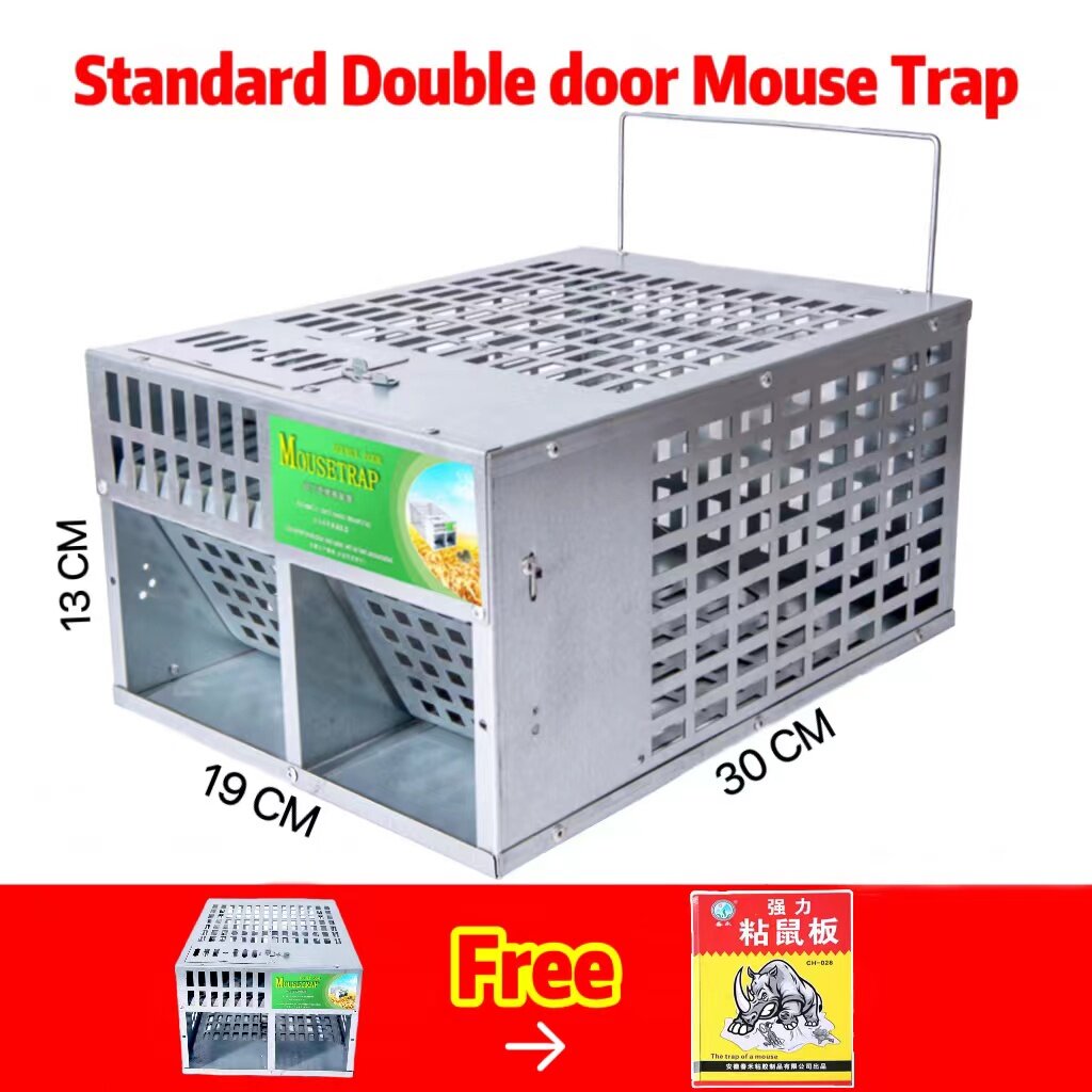 WHOLESALER BIG Perangkap Tikus Besi Double Door Mouse Trap Reuseable ...