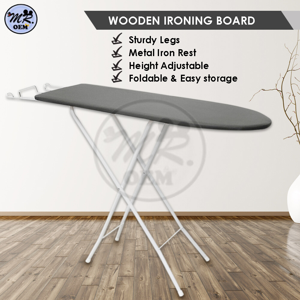 MR OEM Wooden Ironing Board 36 x 12 ( 90cm x 30cm ) Cotton Fabric Iron