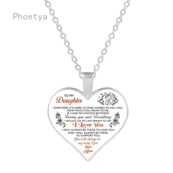 to my daughter heart pendant