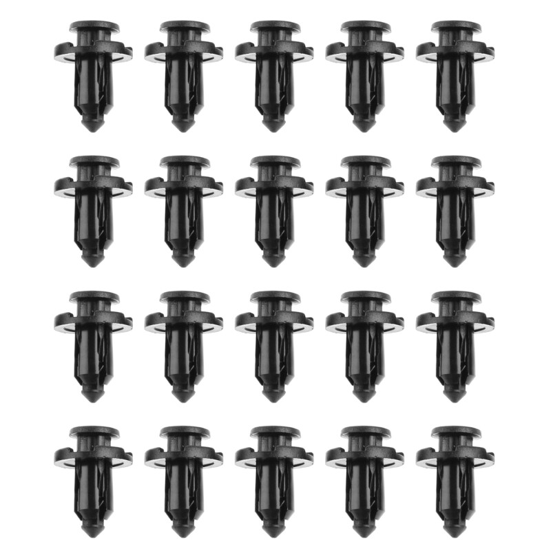 20x Car Plastic Rivet Fastener for Fender Retainer Push Clips 10mm Black For Sub